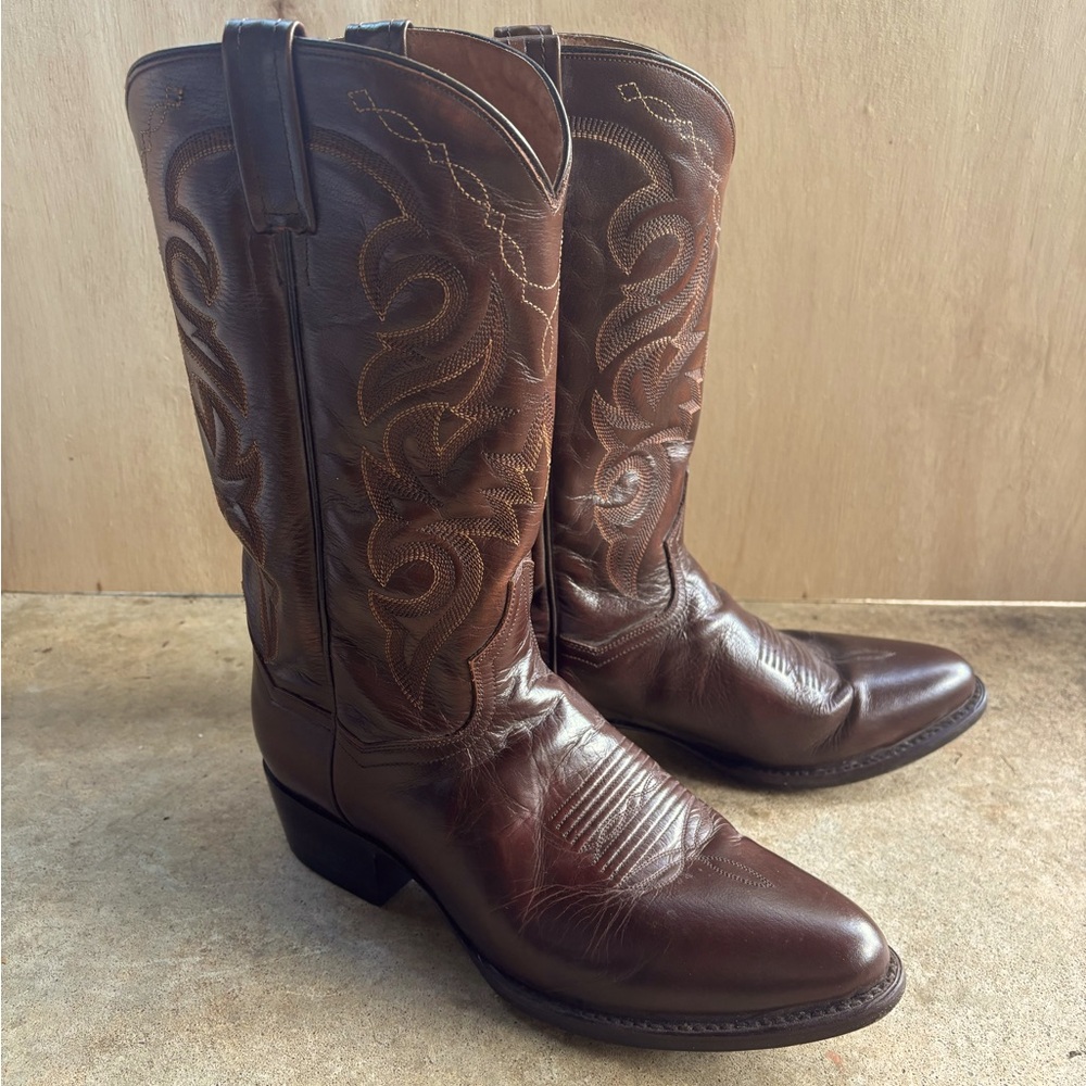 Dan Post Men’s Brown Leather Cowboy Boots DP2111R | Size 10.5 EW - Picture 2 of 15